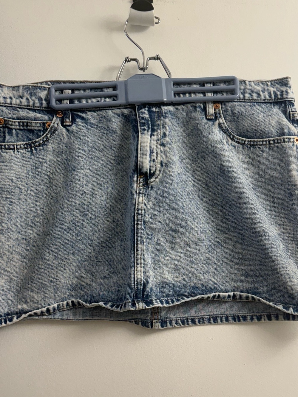 Gap Skirt Blue Light Acid Wash Cotton Denim Mini Skirt